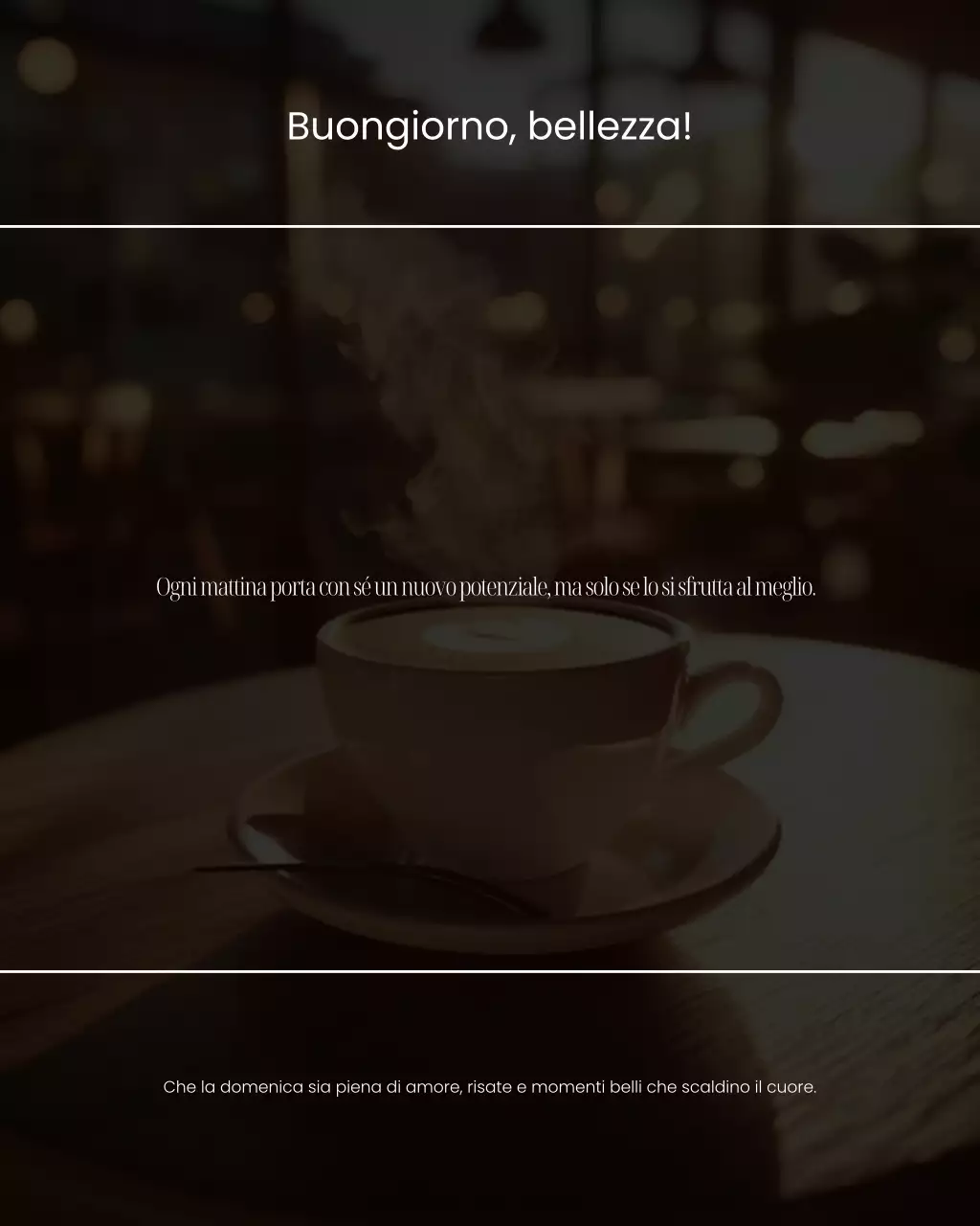 Post di Instagram di saluti mattutini