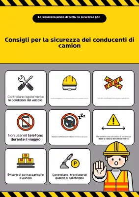 Linee guida di sicurezza semplici gialle