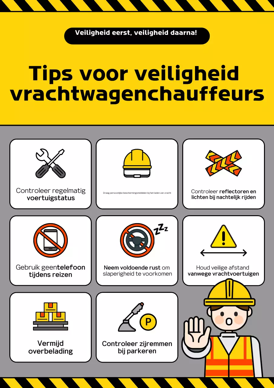 Gele eenvoudige veiligheidsrichtlijnen