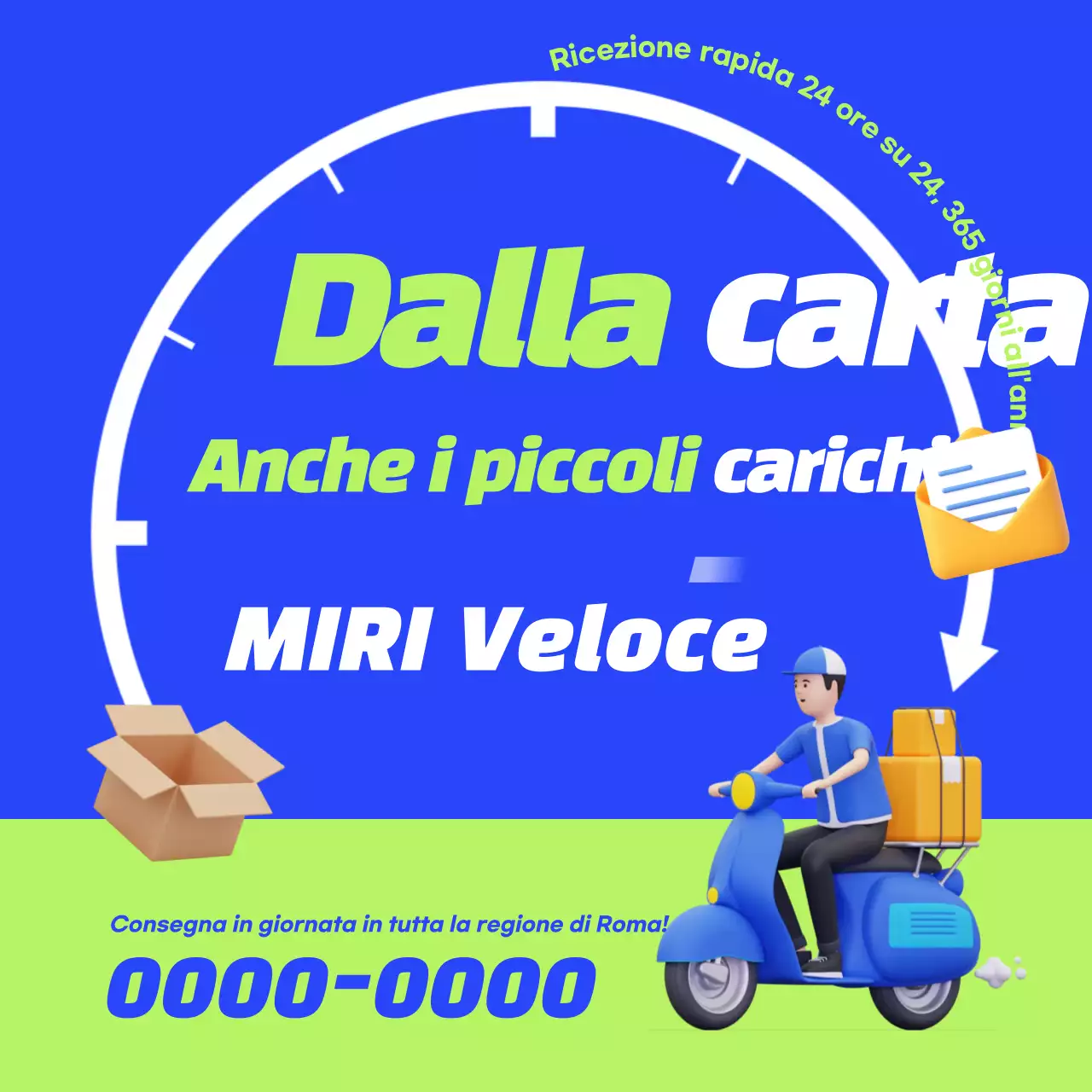 Promozione del servizio di consegna Blue Modern