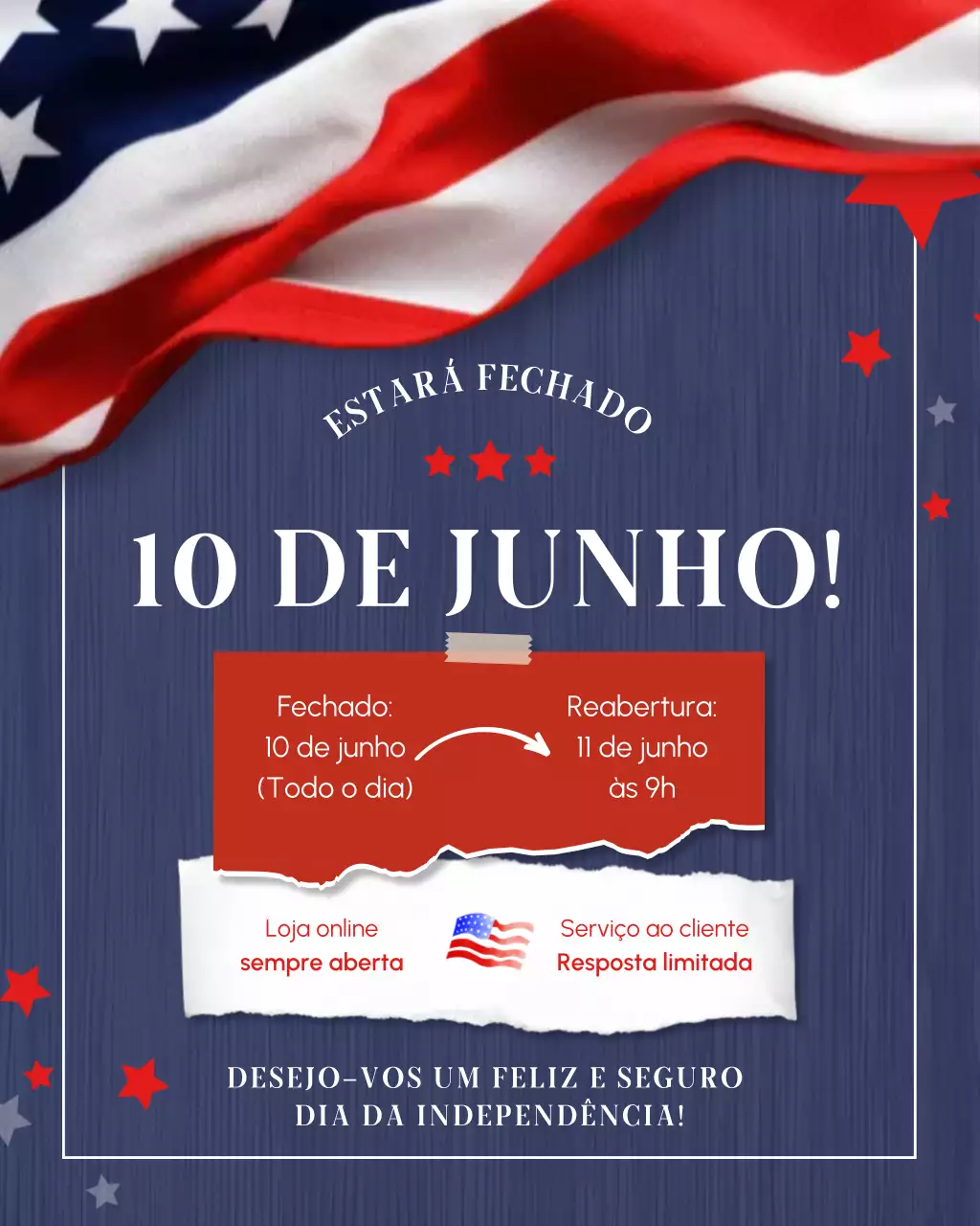 anúncio de feriado tradicional vermelho