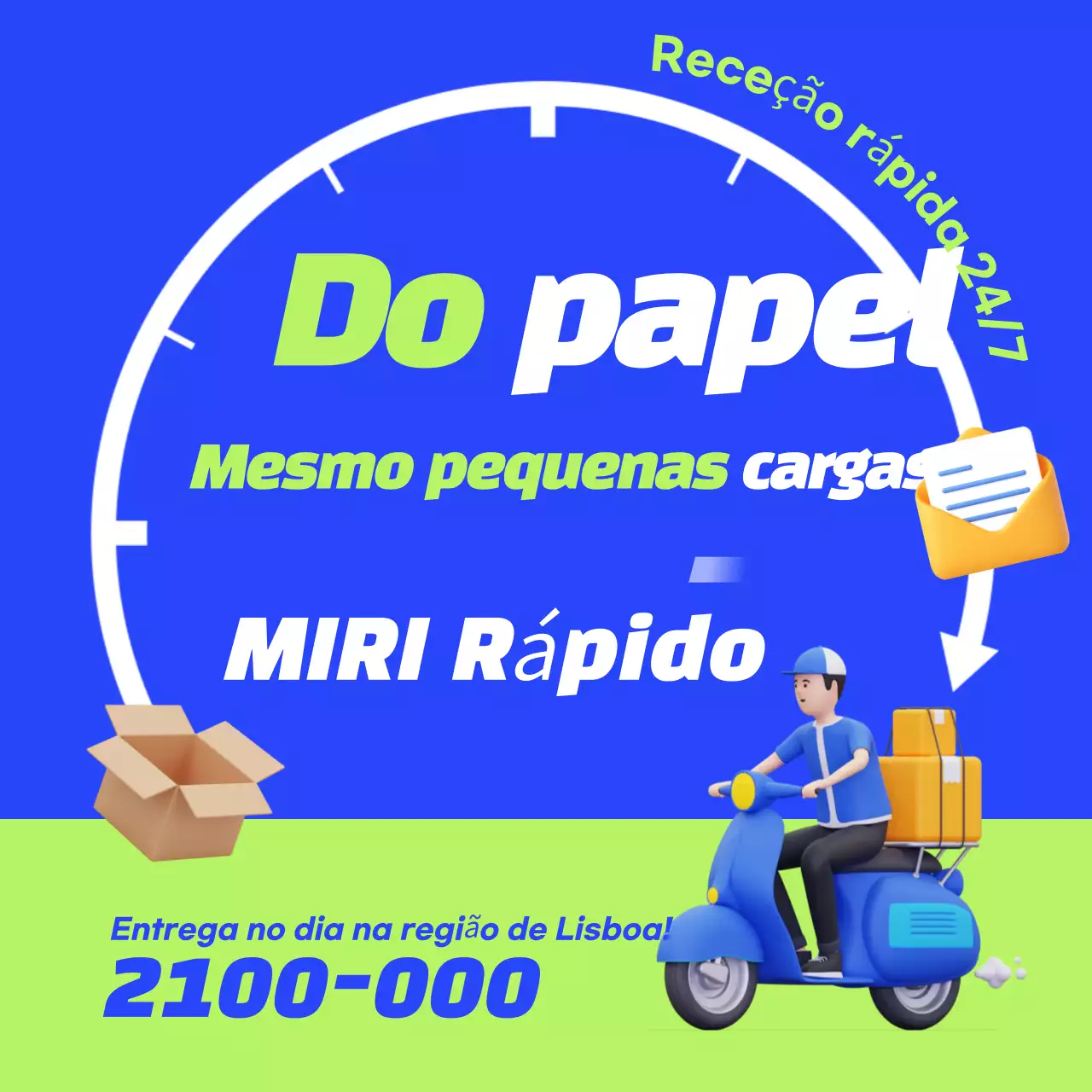 Promoção do Serviço de Entrega Blue Modern
