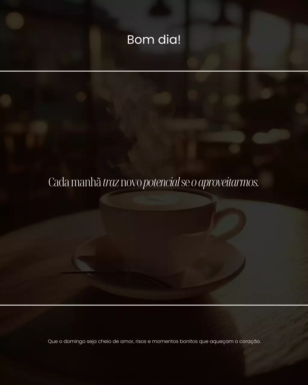 Postagem de saudações matinais no Instagram
