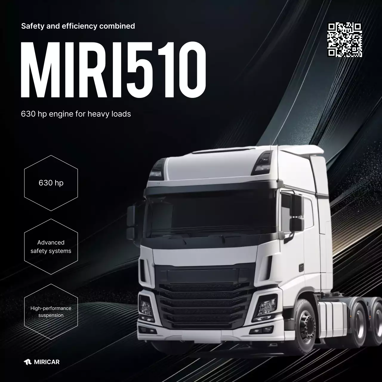 Black Modern Truck Advertisement