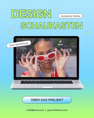 Farbenfroher Y2K-Portfolio-Highlights Instagram-Post