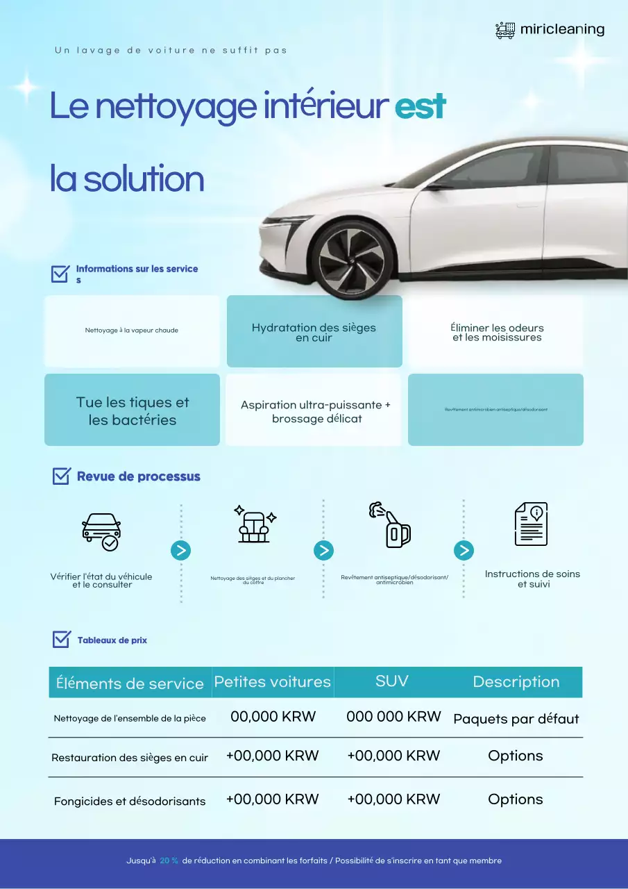 Guide de nettoyage de voiture Sky Blue Clean
