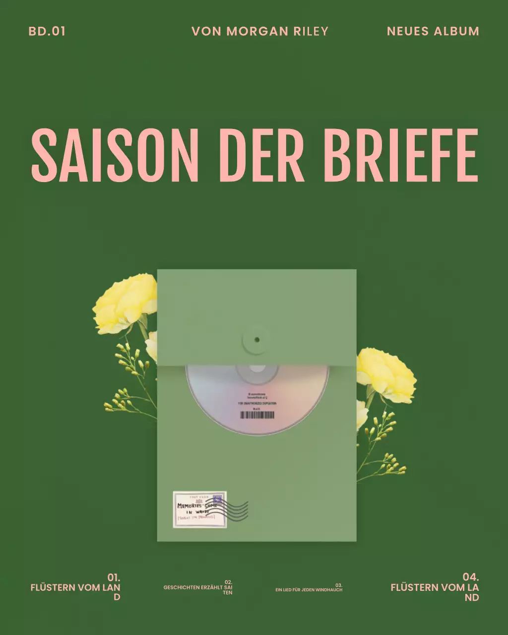 Instagram-Beitrag zum Cover des Green Elegant Music-Albums