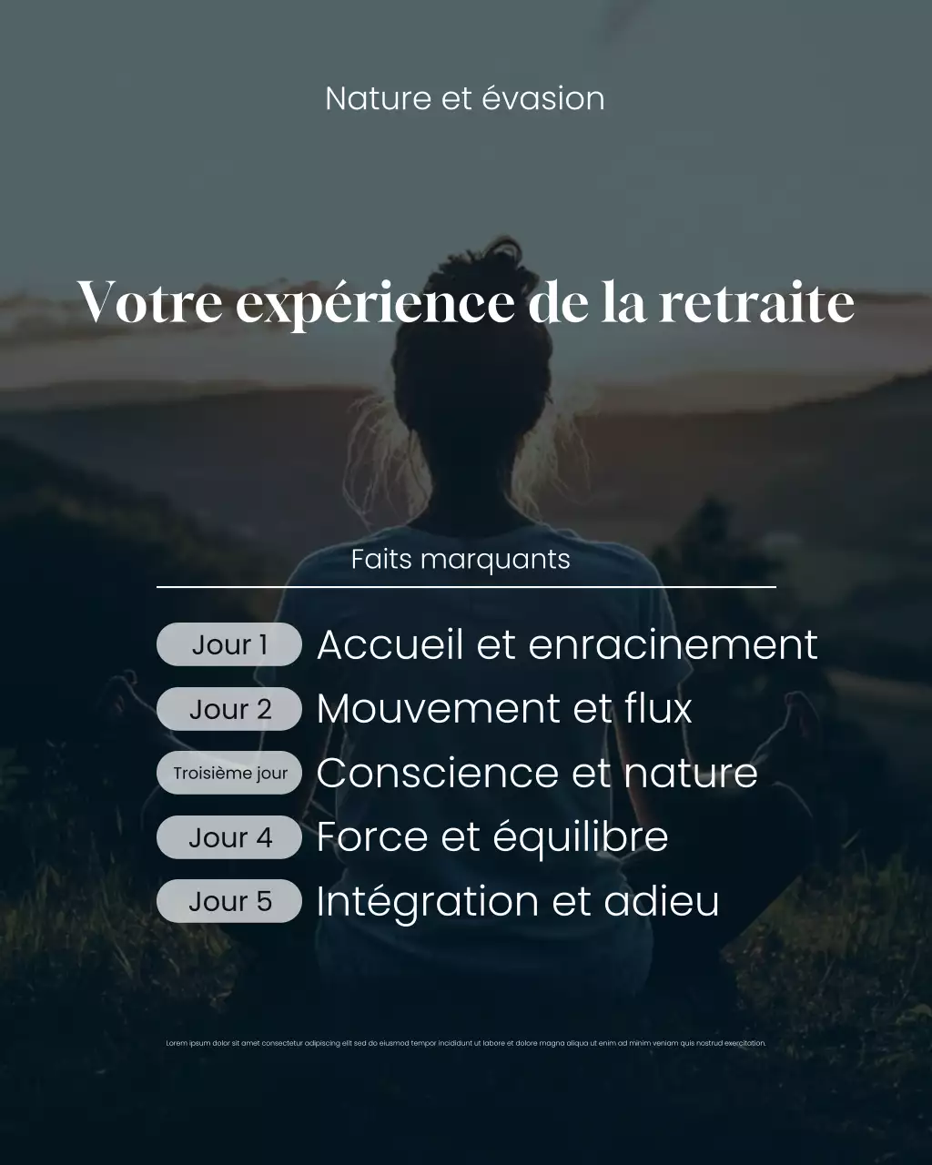 Publication Instagram du programme de la retraite nature