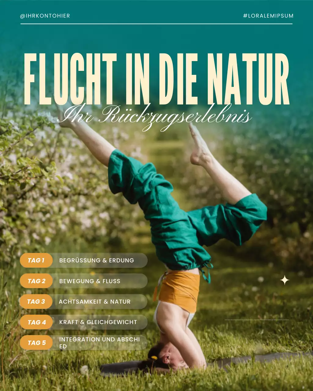 Rustikaler Wellness-Natur-Retreat-Post