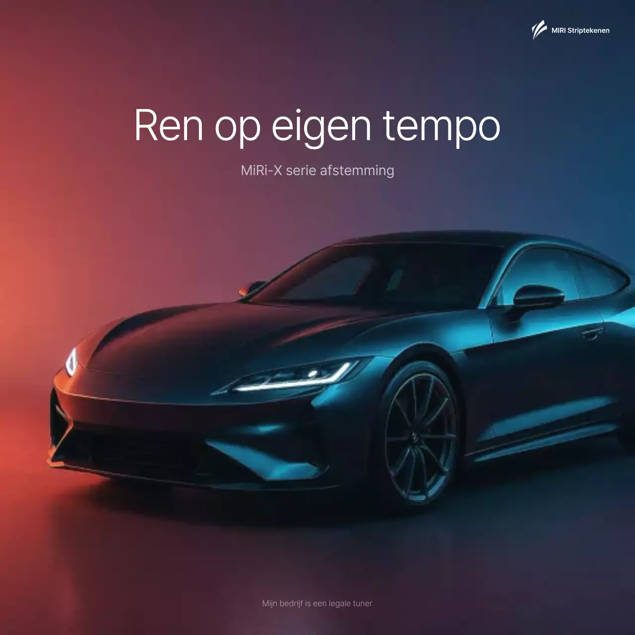 Neon moderne auto-advertentie