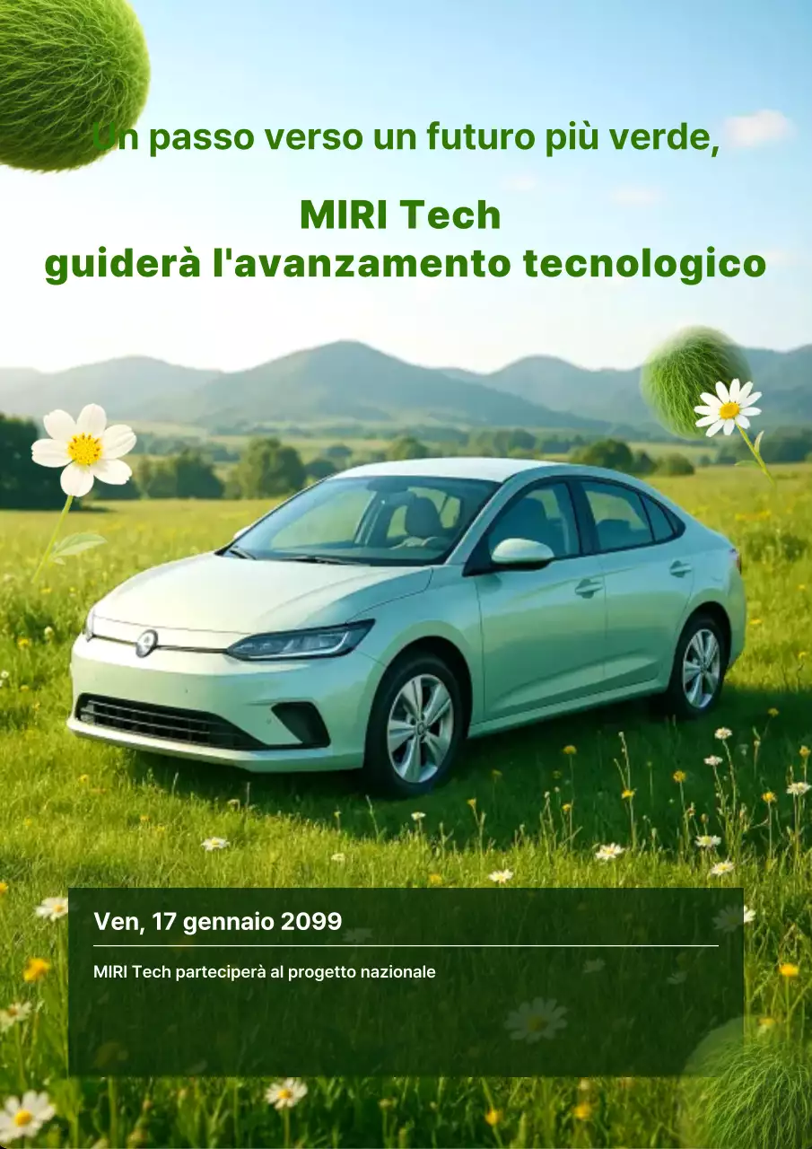 Tecnologia dei veicoli elettrici naturali verdi