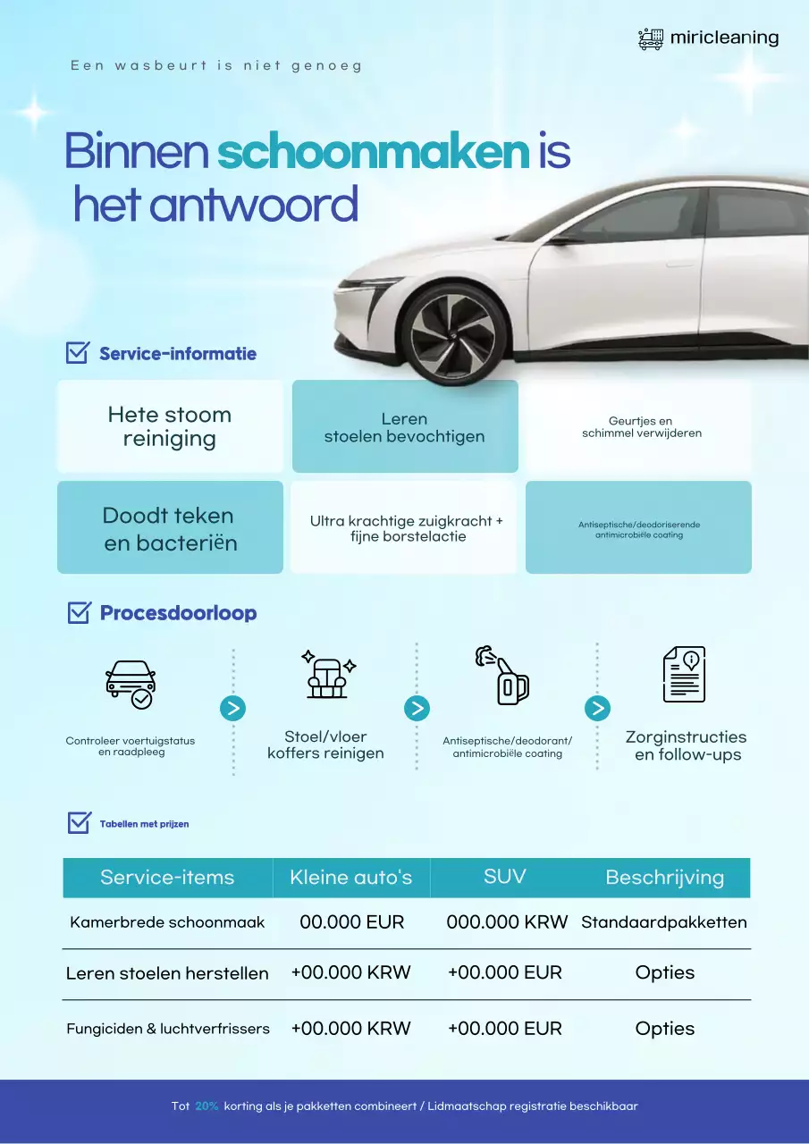 Sky Blue Clean Auto Reinigingsgids