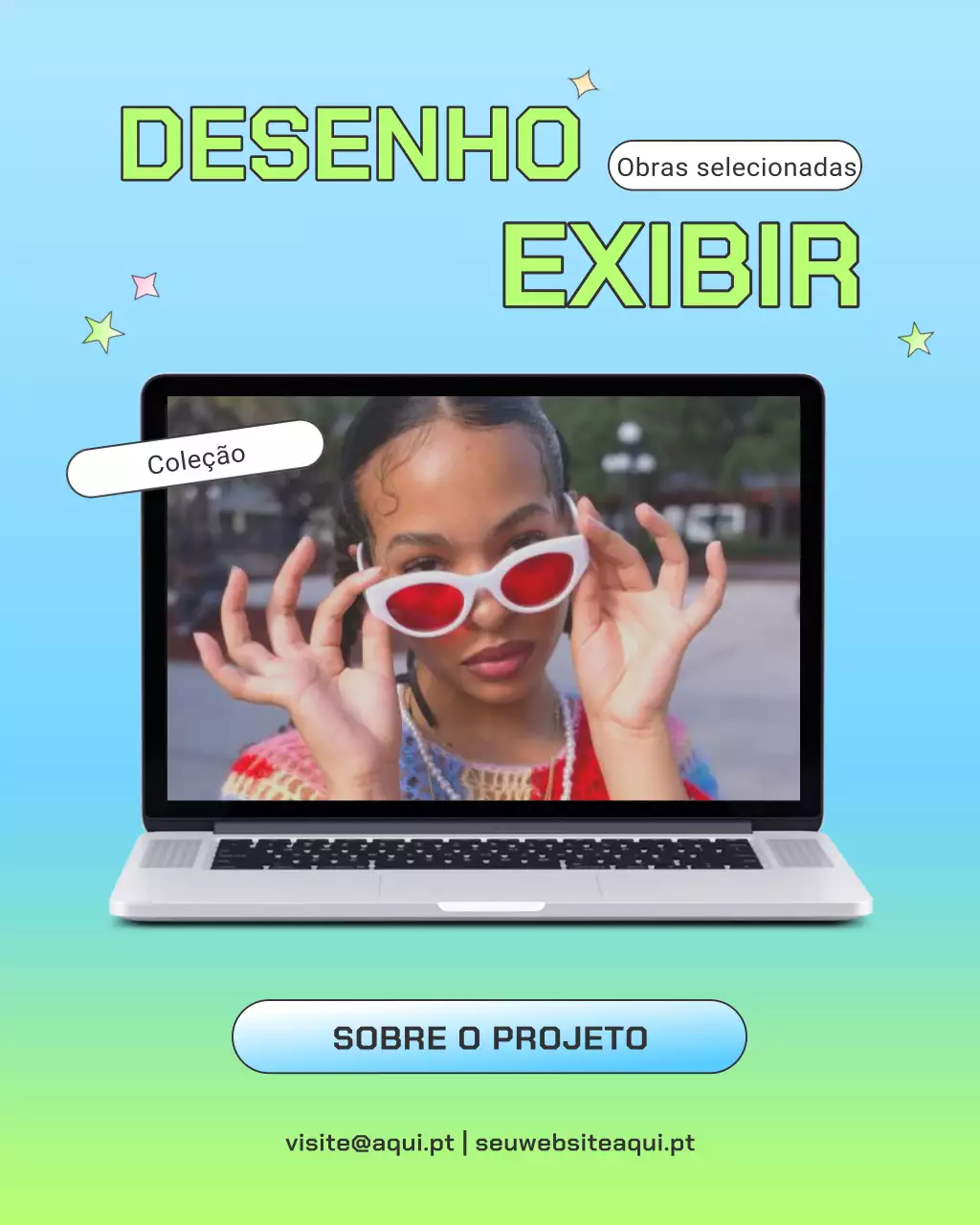 Destaques do portfólio colorido do Y2K no Instagram