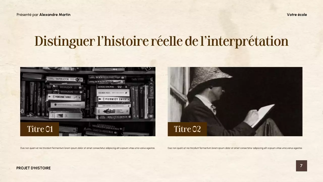 Présentation du guide de littérature vintage beige