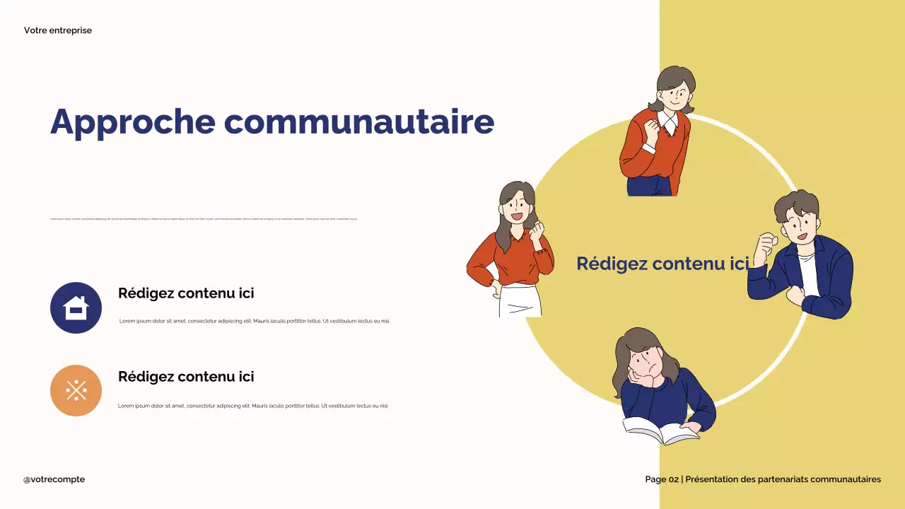 Illustration moderne bleue et beige : Partenariats stratégiques pour la réussite des étudiants
