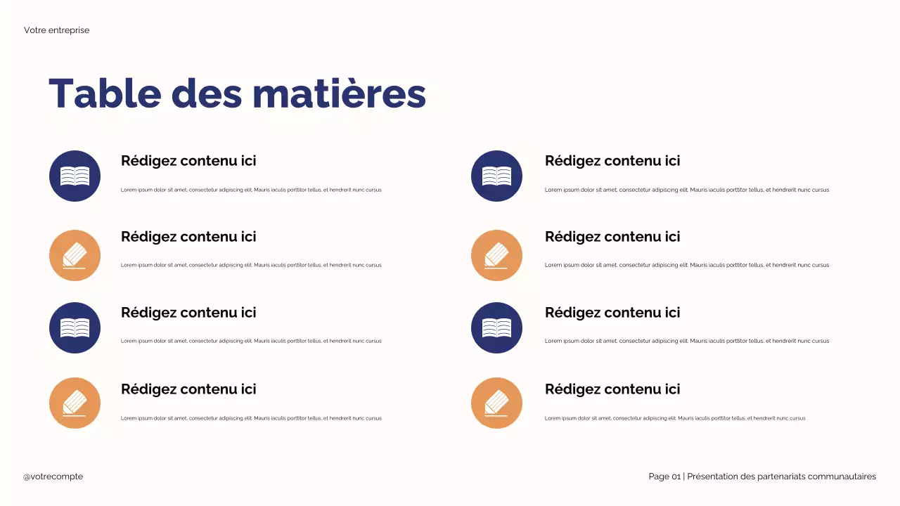 Illustration moderne bleue et beige : Partenariats stratégiques pour la réussite des étudiants