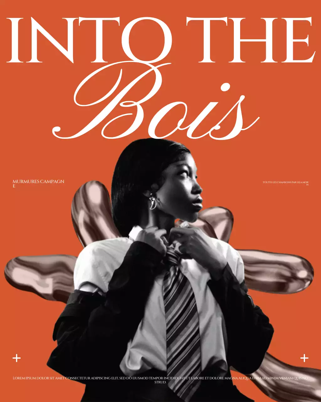 Publication Instagram de promotion de musique rétro orange