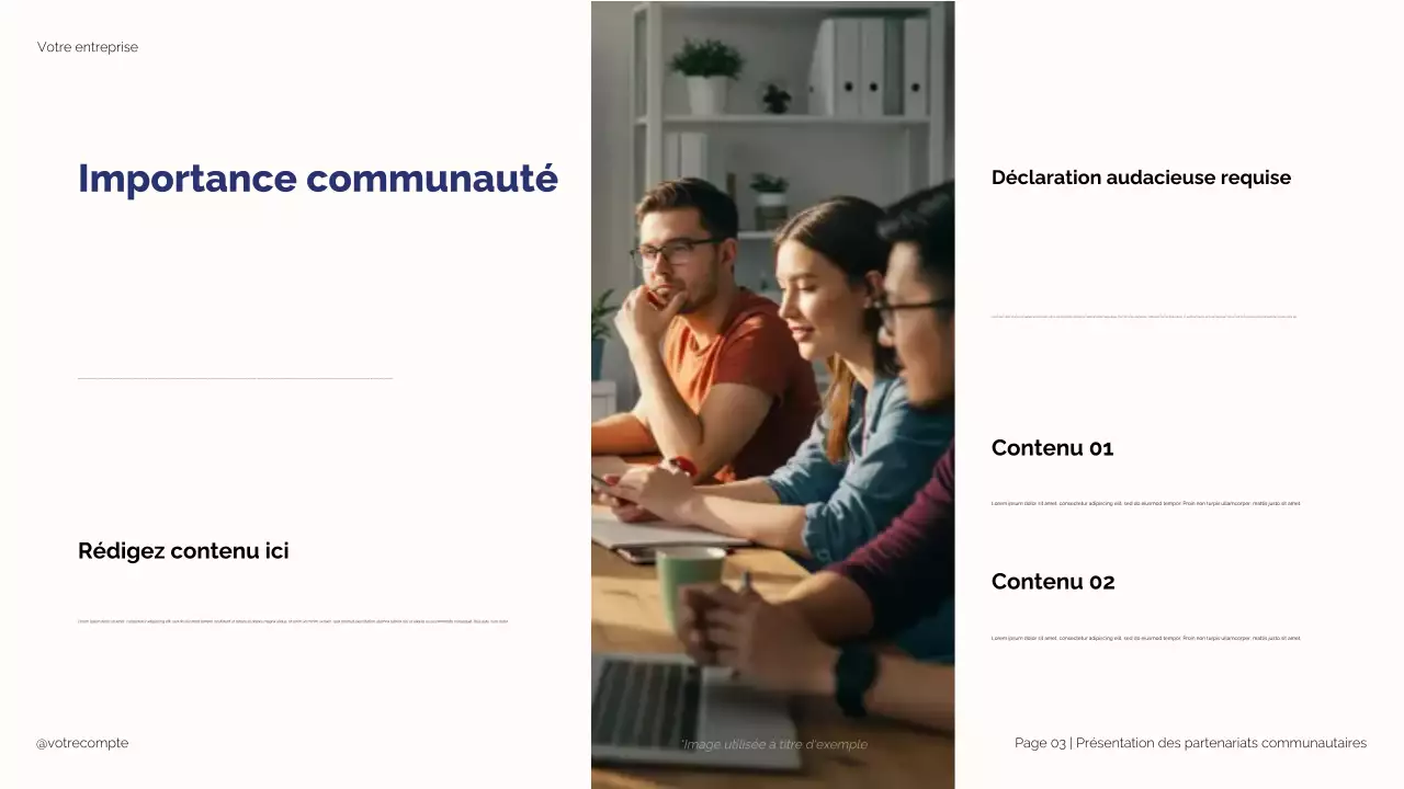 Illustration moderne bleue et beige : Partenariats stratégiques pour la réussite des étudiants