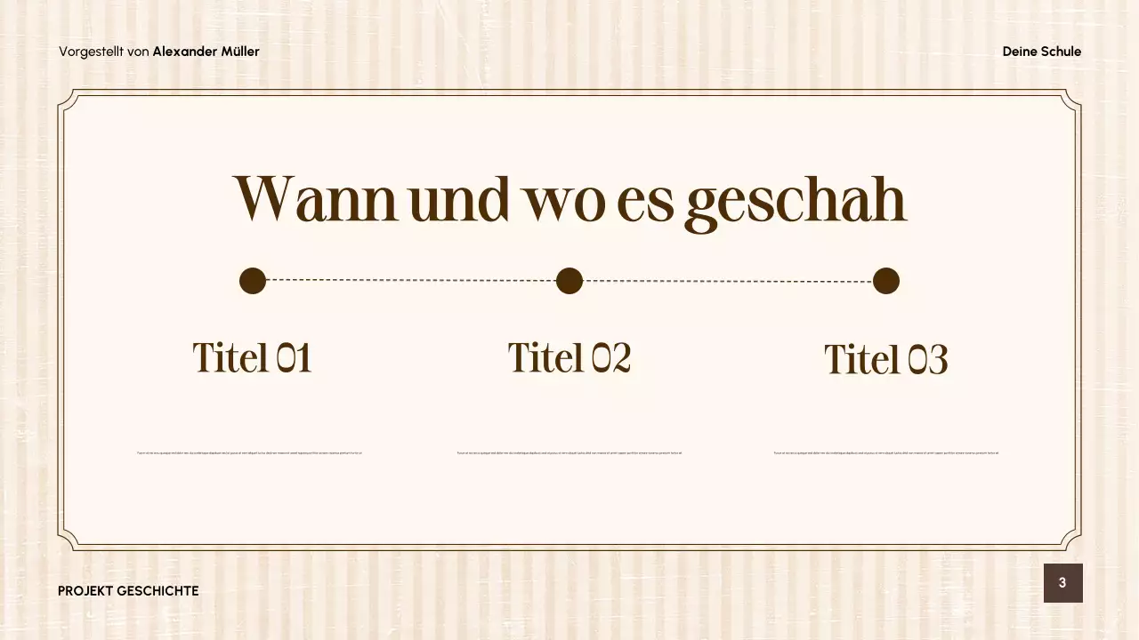 Beigefarbener Vintage-Literaturführer Präsentation