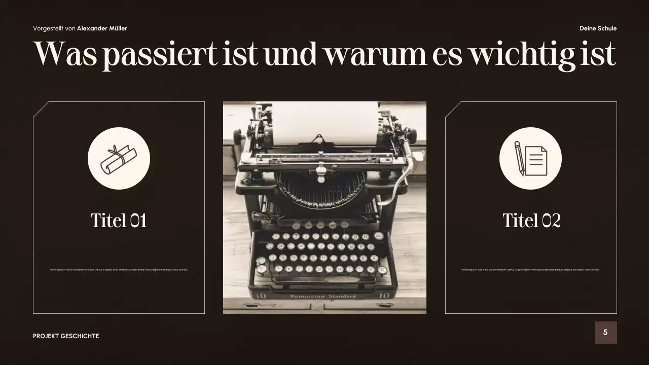 Beigefarbener Vintage-Literaturführer Präsentation