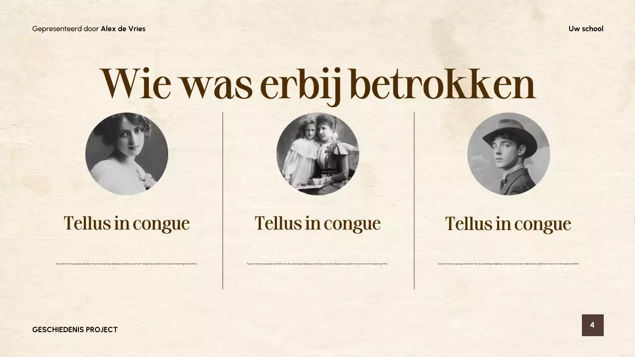 Beige Vintage Literatuurgids Presentatie