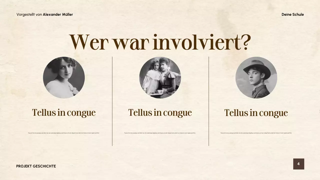 Beigefarbener Vintage-Literaturführer Präsentation