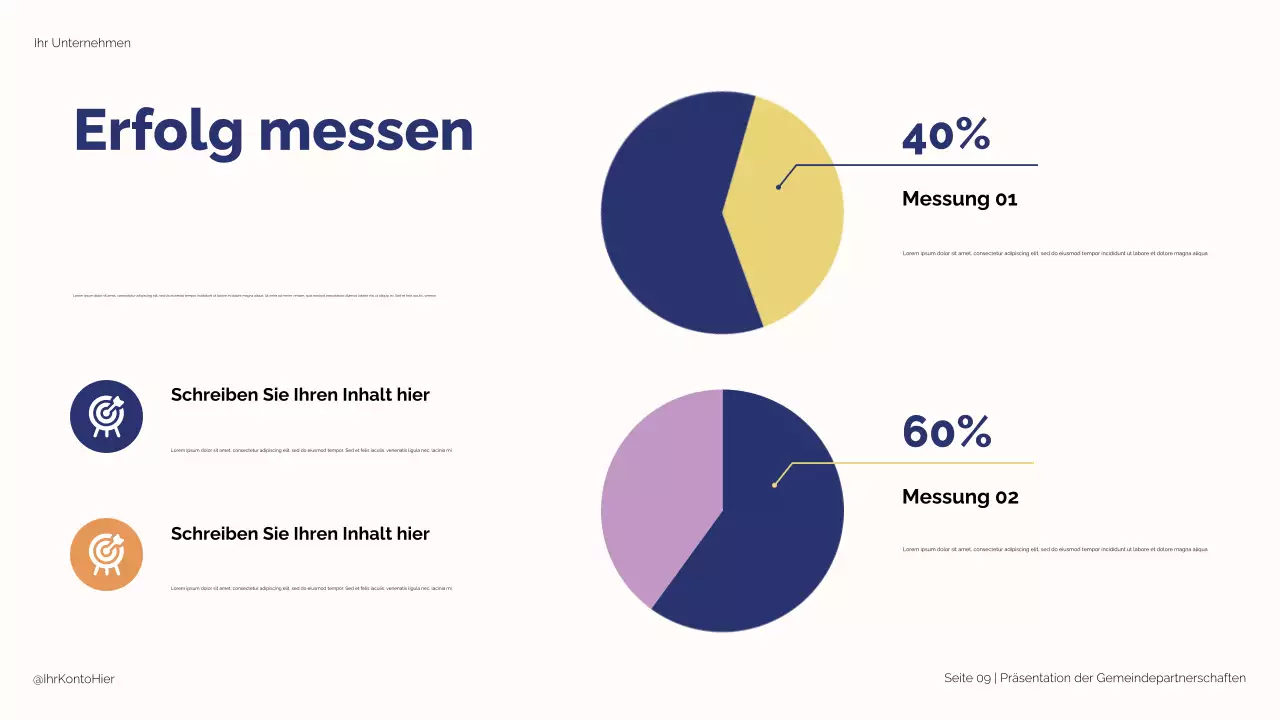 Blaue und beige moderne Illustration Strategische Partnerschaften für den Studienerfolg Präsentation