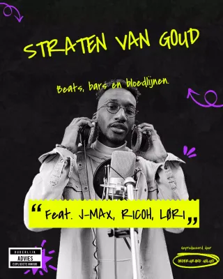 Gele Urban Music promotie Instagram-post