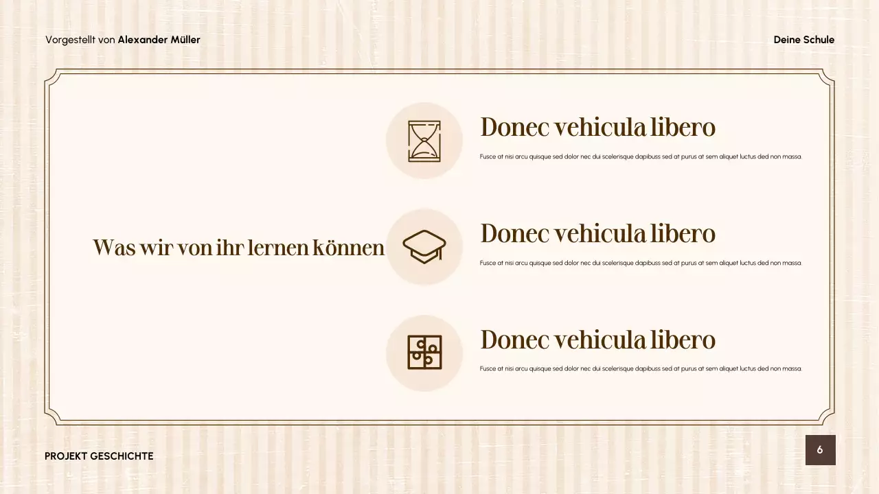 Beigefarbener Vintage-Literaturführer Präsentation