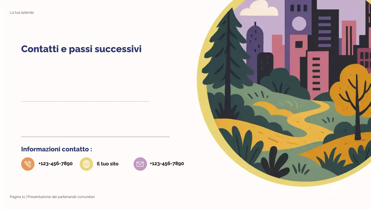 Illustrazione moderna blu e beige: Partnership strategiche per la presentazione del successo degli studenti