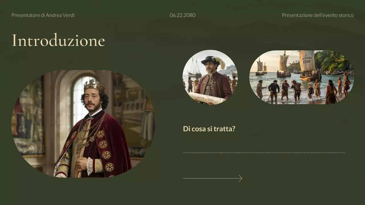 Presentazione di studi storici moderni sul verde e l'oro