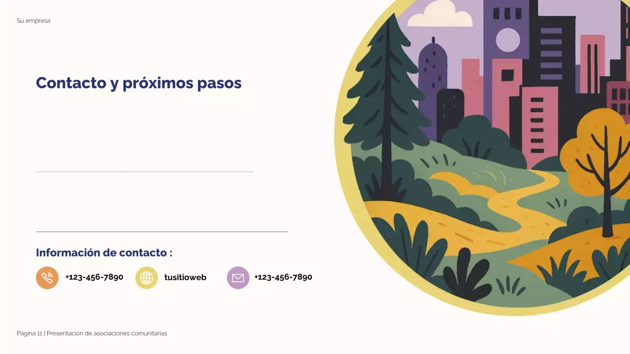 Ilustración moderna en azul y beige: Alianzas estratégicas para el éxito estudiantil. Presentación.