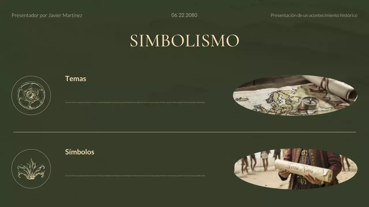 Presentación de estudios históricos modernos de Green and Gold