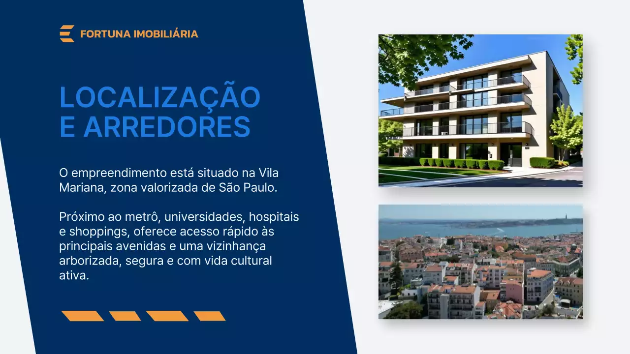 Apresentação de Anúncio Imobiliário Moderno Azul