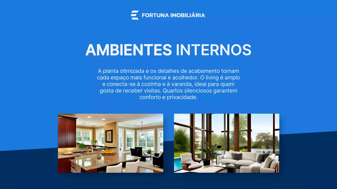Apresentação de Anúncio Imobiliário Moderno Azul