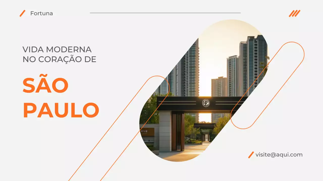 Apresentação de promoção de imóveis modernos em Orange