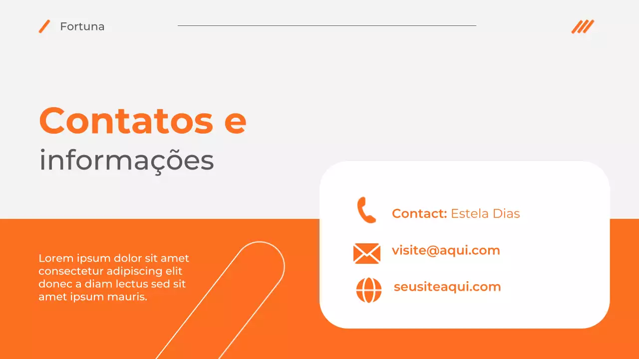 Apresentação de promoção de imóveis modernos em Orange