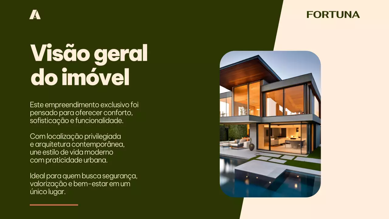 Apresentação de Promoção Imobiliária Moderna Orange