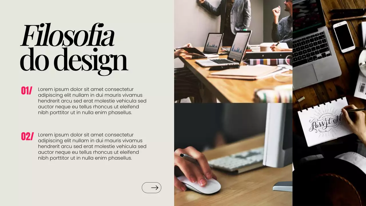 Apresentação de Ilustração Criativa Bege