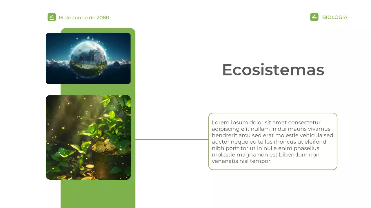 Apresentação da Palestra sobre Biologia Moderna Verde