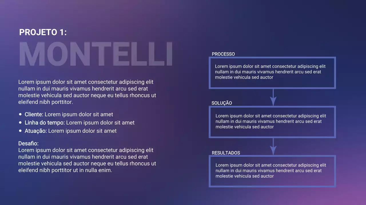 Apresentação do Portfólio de Design Moderno Roxo
