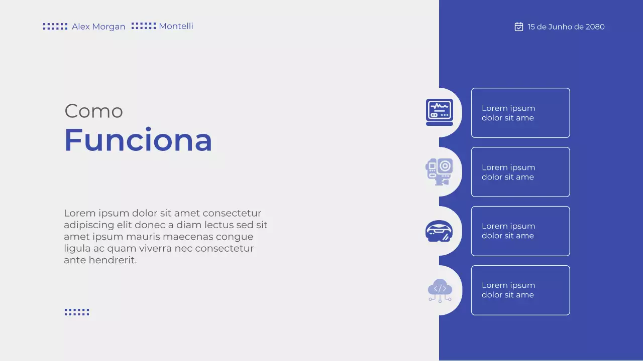 Apresentação do anúncio da tecnologia futurista azul