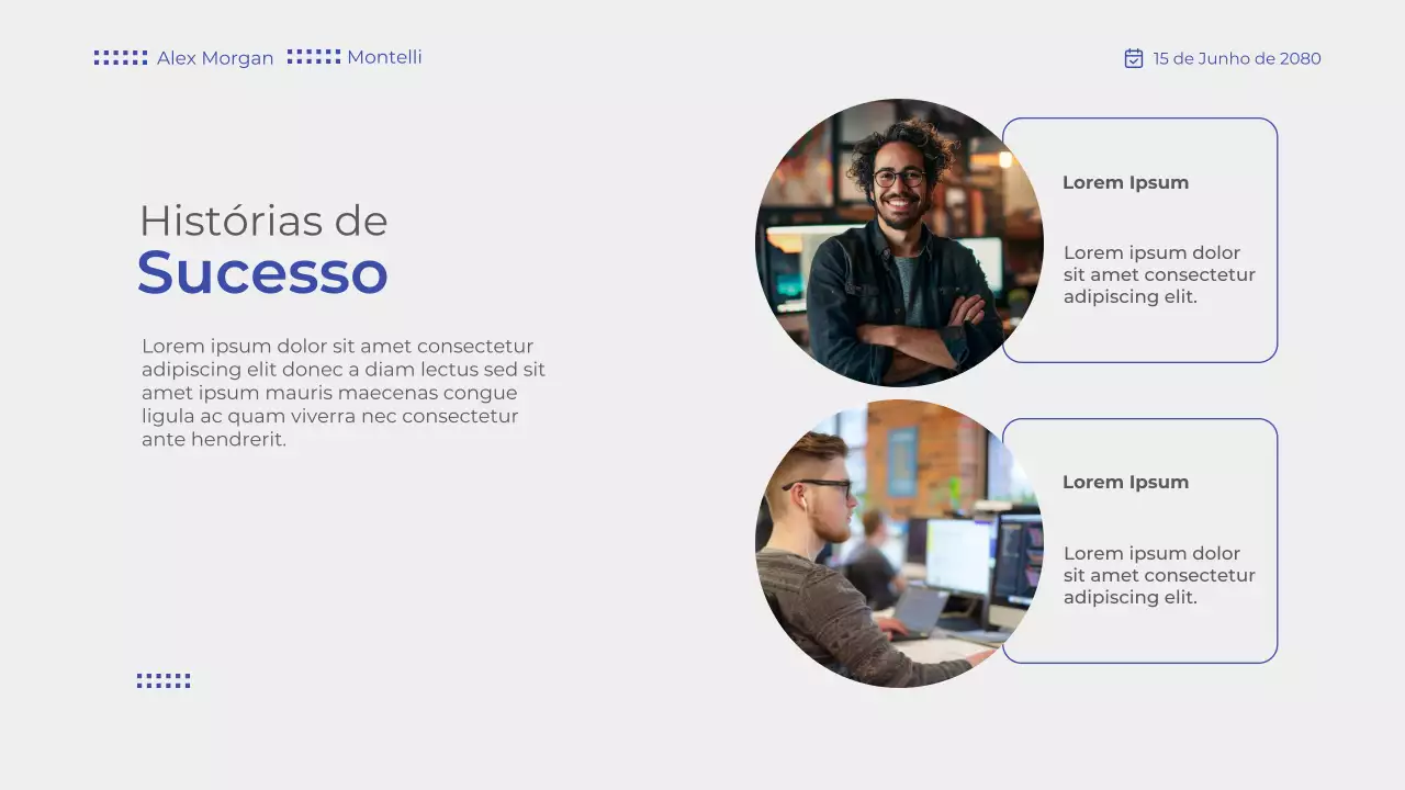 Apresentação do anúncio da tecnologia futurista azul