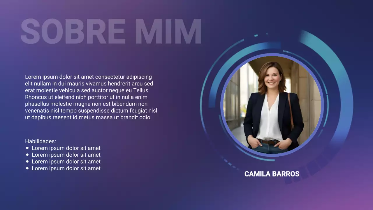 Apresentação do Portfólio de Design Moderno Roxo