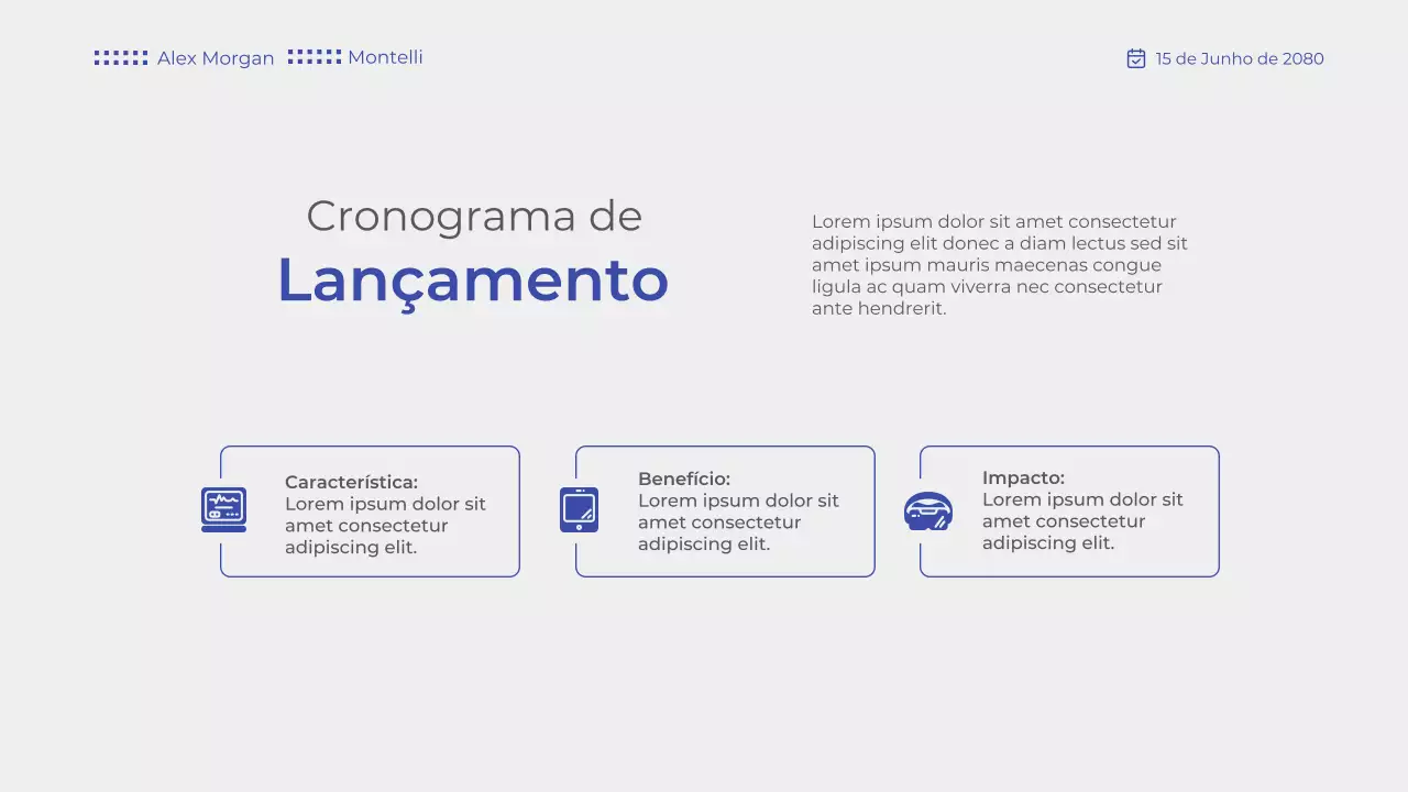 Apresentação do anúncio da tecnologia futurista azul