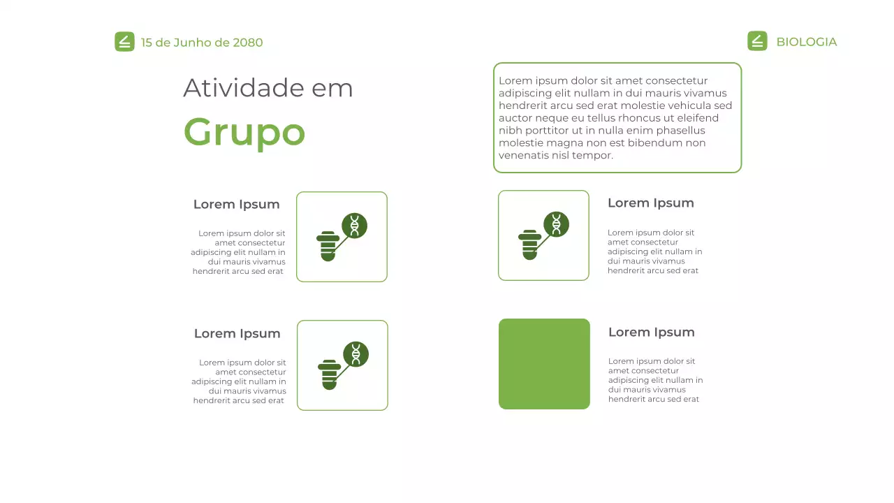 Apresentação da Palestra sobre Biologia Moderna Verde