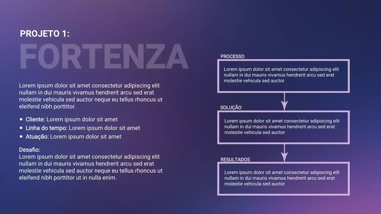 Apresentação do Portfólio de Design Moderno Roxo