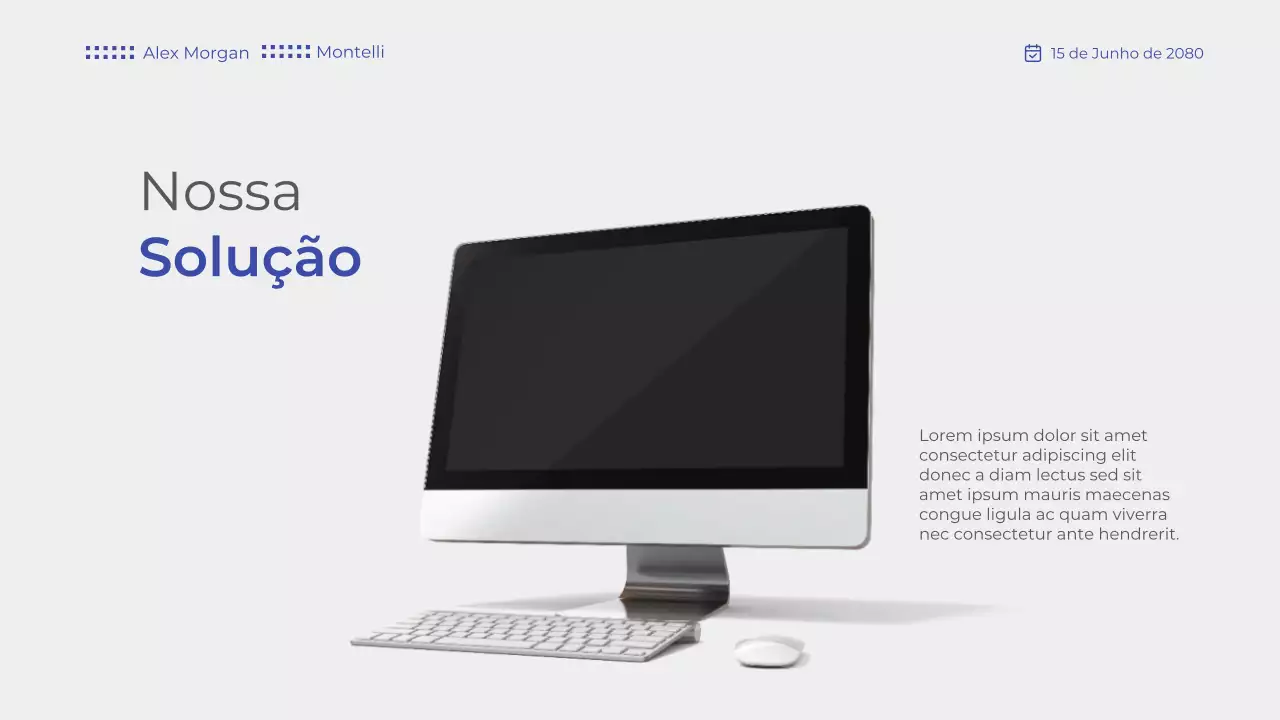 Apresentação do anúncio da tecnologia futurista azul
