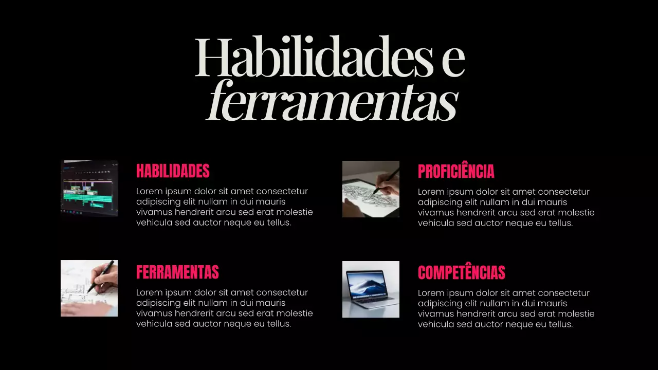 Apresentação de Ilustração Criativa Bege