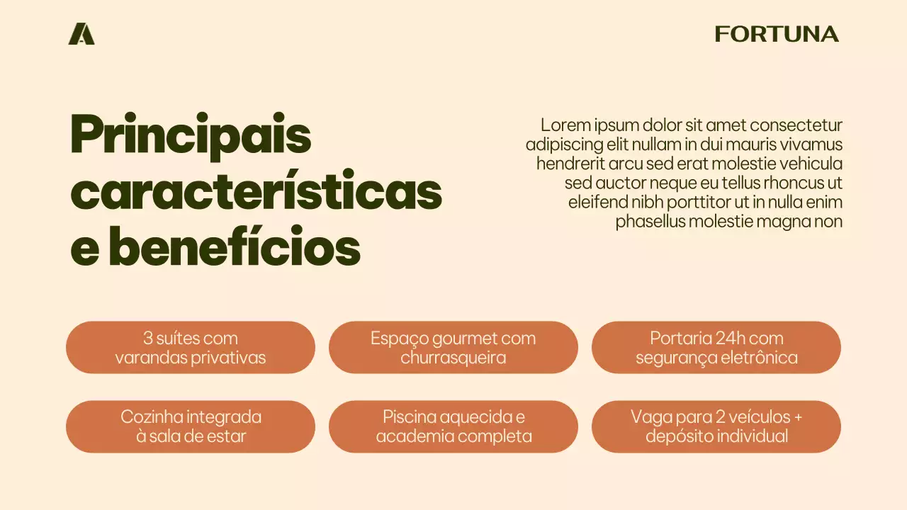 Apresentação de Promoção Imobiliária Moderna Orange